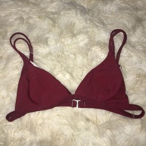 Burgundy bikini top